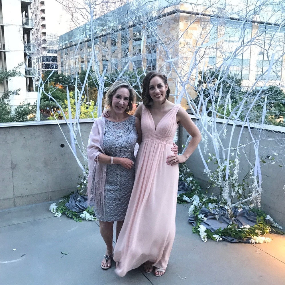 Azazie Pearl Pink Formal Dress size 4